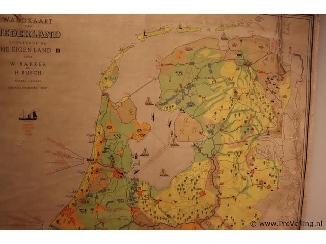 Wandkaart van nederland - 180x150cm - afbeelding 7 van  8