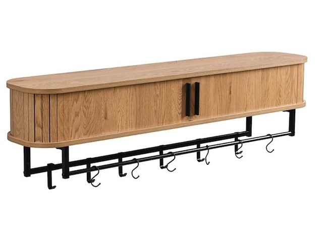 Wandkapstok furnilux, lichtbruin/zwart - afbeelding 1 van  1