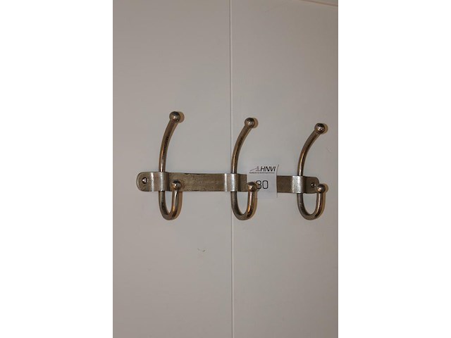 Wandkapstok met drie haken, breedte 42 cm. - afbeelding 2 van  2