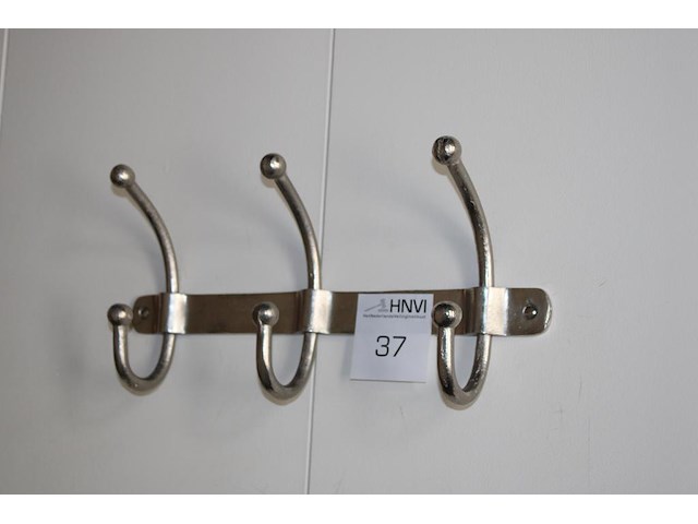 Wandkapstok met drie haken, breedte 42 cm. - afbeelding 1 van  2