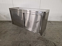 Wandkast - 2 schuifdeuren - rvs - 130 cm