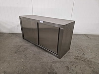 Wandkast - 2 schuifdeuren - rvs - 140 cm