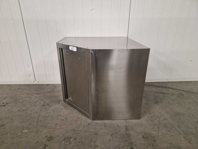 Wandkast - hoekmodel - rvs - afbeelding 1 van  2