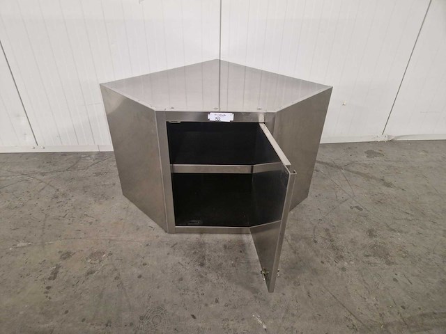 Wandkast - hoekmodel - rvs - afbeelding 2 van  2