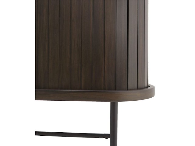 Wandkast fiep donkerbruin grenenhout hoog model - afbeelding 2 van  4