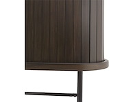 Wandkast fiep donkerbruin grenenhout hoog model - afbeelding 2 van  4