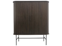 Wandkast fiep donkerbruin grenenhout hoog model - afbeelding 3 van  4