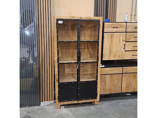 Wandkast, mangohout - afbeelding 1 van  5