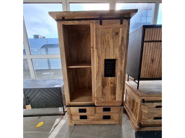 Wandkast, mangohout - afbeelding 1 van  8