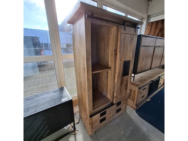 Wandkast, mangohout - afbeelding 2 van  8