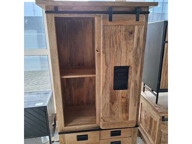 Wandkast, mangohout - afbeelding 3 van  8