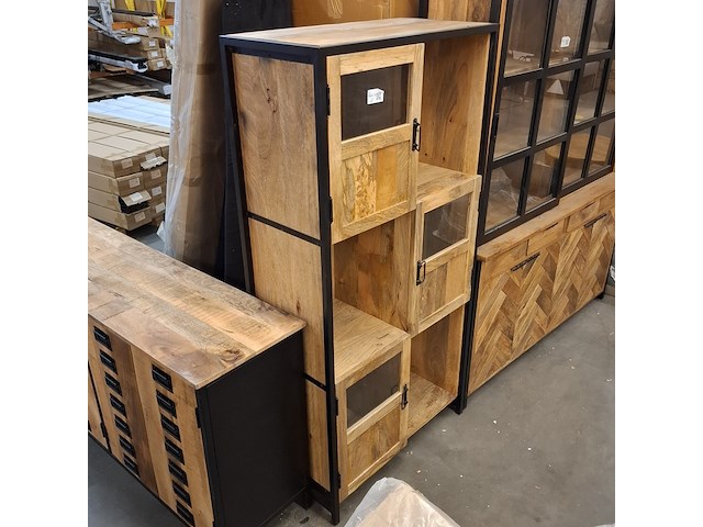 Wandkast, mangohout - afbeelding 2 van  7