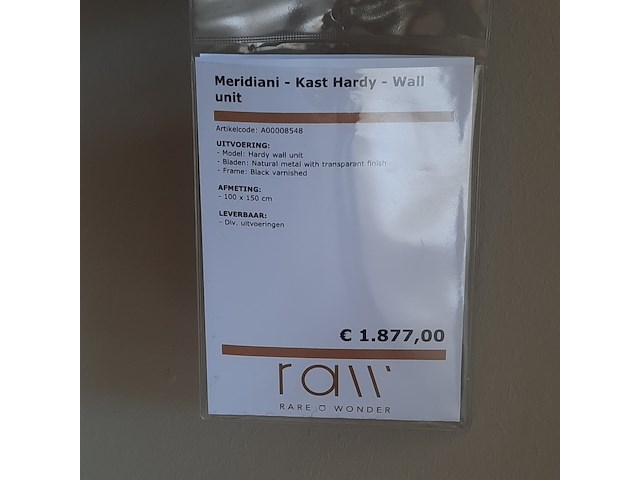 Wandkast meridiani, hardy, zwart - afbeelding 2 van  5