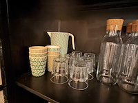 Wandkast met glaswerk en serviesgoed, staal - afbeelding 5 van  11