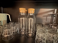 Wandkast met glaswerk en serviesgoed, staal - afbeelding 6 van  11