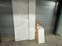 Wandkast, noteborn, wit - afbeelding 1 van  6
