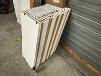 Wandkast, noteborn, wit - afbeelding 4 van  6