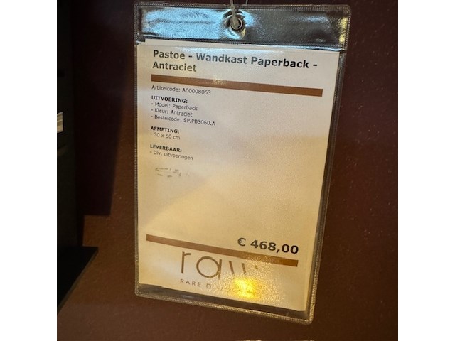 Wandkast pastoe, paperback, antraciet - afbeelding 2 van  2