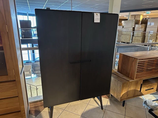 Wandkast tower, zwart - afbeelding 1 van  6
