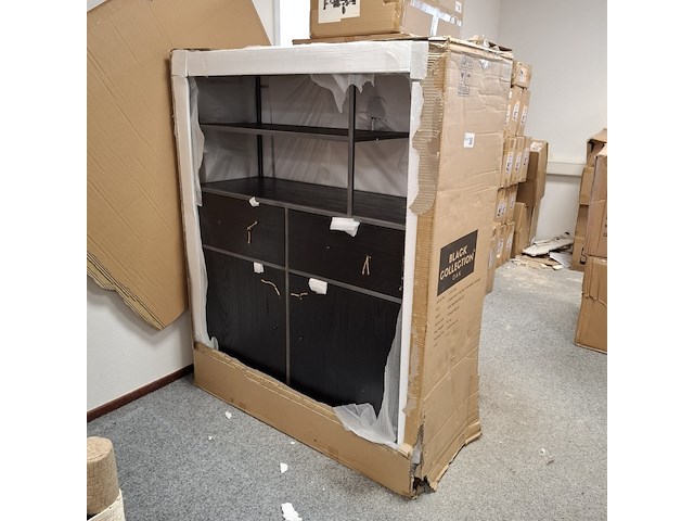 Wandkast zwart - afbeelding 1 van  4