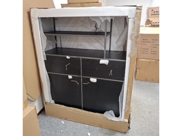 Wandkast zwart - afbeelding 2 van  4