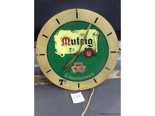 Wandklok brij haelterman werkend - afbeelding 1 van  2