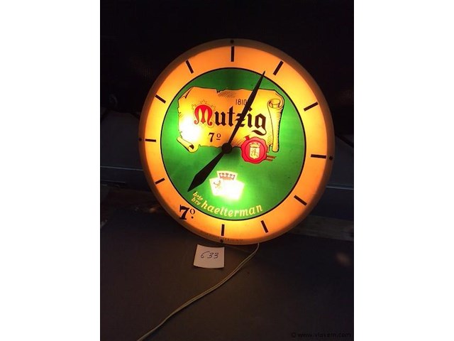 Wandklok brij haelterman werkend - afbeelding 2 van  2