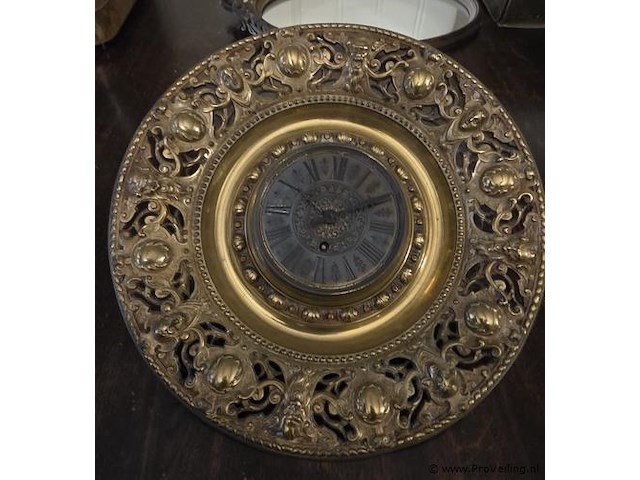 Wandklok, brons - afbeelding 1 van  2