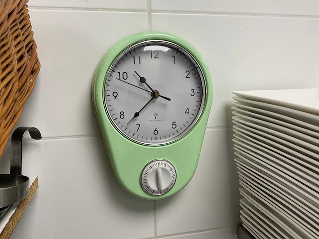 Wandklok met kookwekker - afbeelding 1 van  1