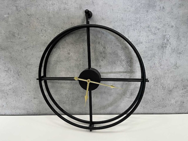 Wandklok zwart ø50 - afbeelding 1 van  9