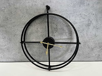 Wandklok zwart ø50 - afbeelding 1 van  9