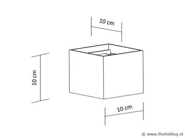 Wandlamp - tweerichtings led - wit - kubus - 2 x 5w - sw 2312 (40x) - afbeelding 4 van  5