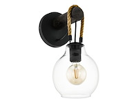 Wandlamp 35 cm, eglo, roding, zwart/bruin