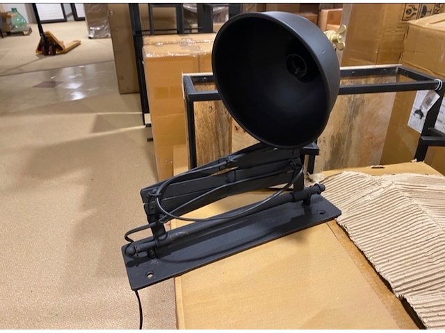Wandlamp, zwart - afbeelding 1 van  4