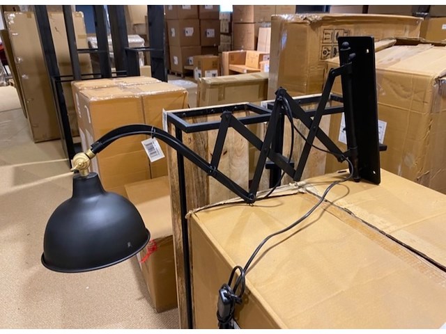 Wandlamp, zwart - afbeelding 2 van  4