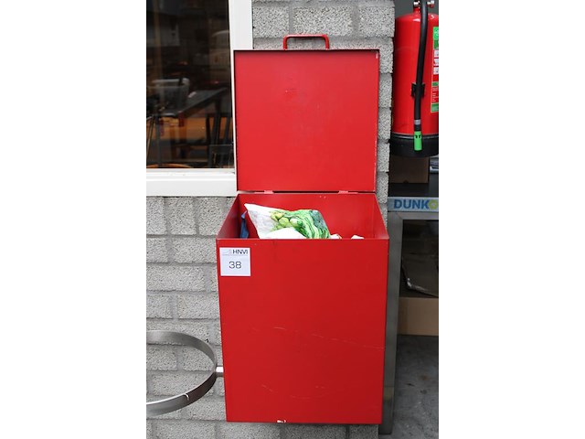 Wandopslagbox en zakhouder. box afmeting 41 x 45 x 50 cm. - afbeelding 3 van  3