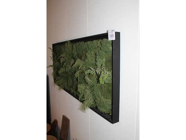 Wandpaneel met mos en kunstplanten. afmeting 153.5 x 6 x 63.5 cm - afbeelding 2 van  3