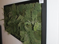 Wandpaneel met mos en kunstplanten. afmeting 153.5 x 6 x 63.5 cm - afbeelding 2 van  3