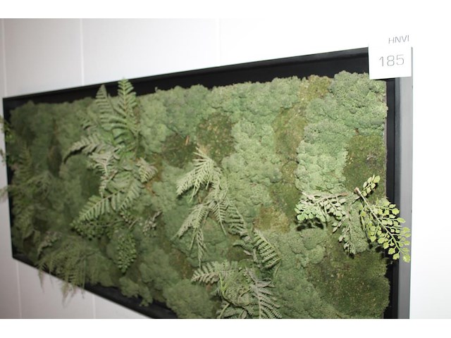 Wandpaneel met mos en kunstplanten. afmeting 153.5 x 6 x 63.5 cm - afbeelding 3 van  3