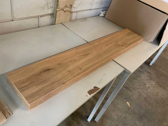 Wandplank 120x20x5 cm (2x) - afbeelding 1 van  3