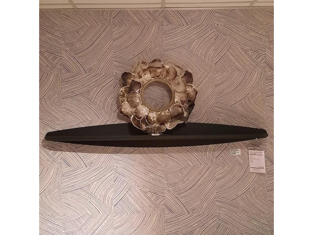 Wandplank castelijn, cp, zwart - afbeelding 1 van  5