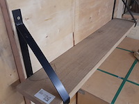 Wandplank met stalen dragers, afmeting plank ca. 20x110 cm - afbeelding 2 van  2