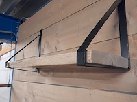 Wandplank met stalen dragers, afmeting plank ca. 20x70 cm - afbeelding 3 van  3