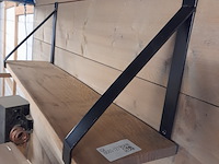 Wandplank met stalen dragers, afmeting plank ca. 20x85 cm - afbeelding 1 van  3