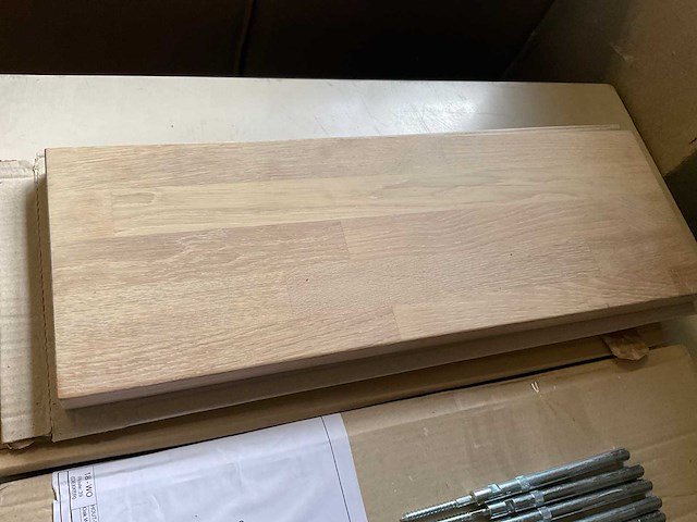 Wandplank white wash 60x20 cm (3x) - afbeelding 2 van  4