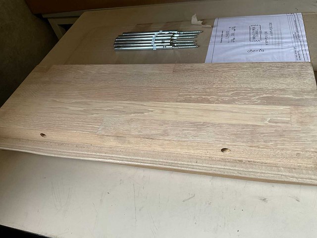Wandplank white wash 60x20 cm (3x) - afbeelding 3 van  4