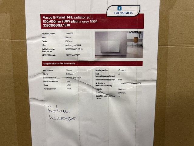 Wandradiator vasco - afbeelding 3 van  3