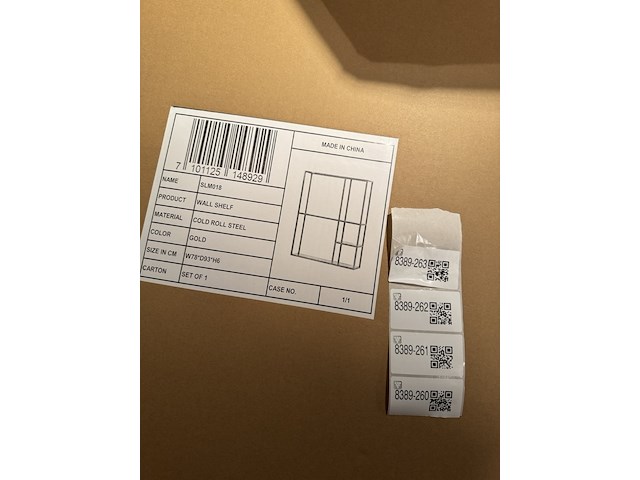 Wandrek, goudkleurig - afbeelding 2 van  2