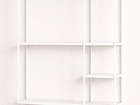 Wandrek, wit, cold roll steel - afbeelding 1 van  1