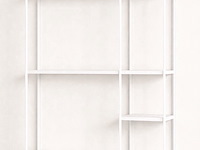 Wandrek, wit, cold roll steel - afbeelding 1 van  1